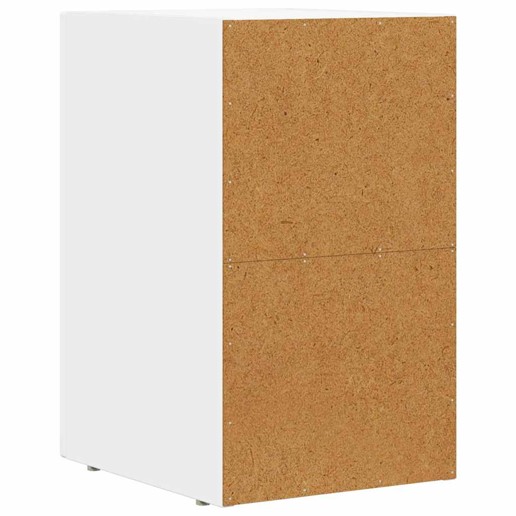 vidaXL Bedside Table ELST White 29.5 x 33.5 x 50 cm Engineered Wood 6