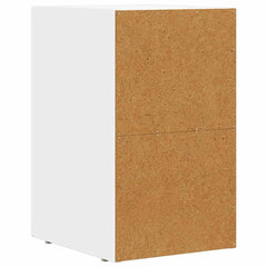 vidaXL Bedside Table ELST White 29.5 x 33.5 x 50 cm Engineered Wood 6