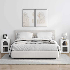vidaXL Bedside Table ELST 2 pcs White 29.5 x 33.5 x 50 cm 4