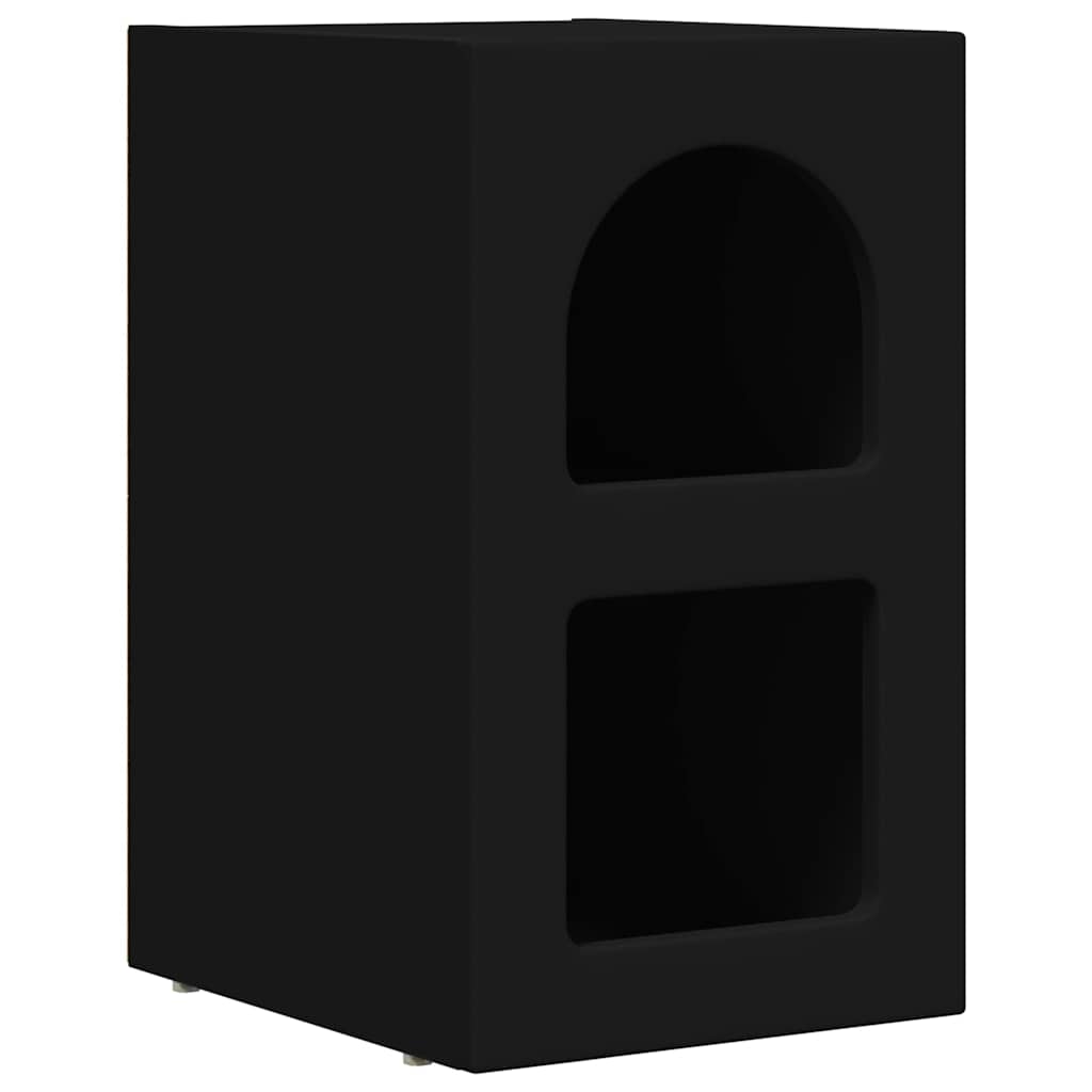 vidaXL Bedside Table ELST Black 29.5 x 33.5 x 50 cm Engineered Wood 2