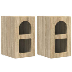 vidaXL Bedside Table ELST 2 pcs Sonoma Oak 29.5 x 33.5 x 50 cm 2