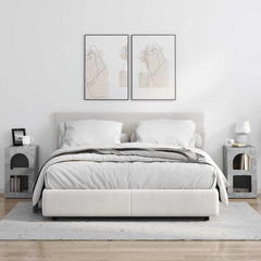 vidaXL Bedside Table ELST 2 pcs Concrete Grey 29.5 x 33.5 x 50 cm 4