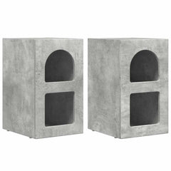 vidaXL Bedside Table ELST 2 pcs Concrete Grey 29.5 x 33.5 x 50 cm 2