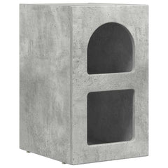 vidaXL Bedside Table ELST 2 pcs Concrete Grey 29.5 x 33.5 x 50 cm 5