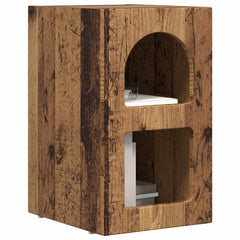 vidaXL Bedside Table ELST 2 pcs Old Wood 29.5 x 33.5 x 50 cm 3