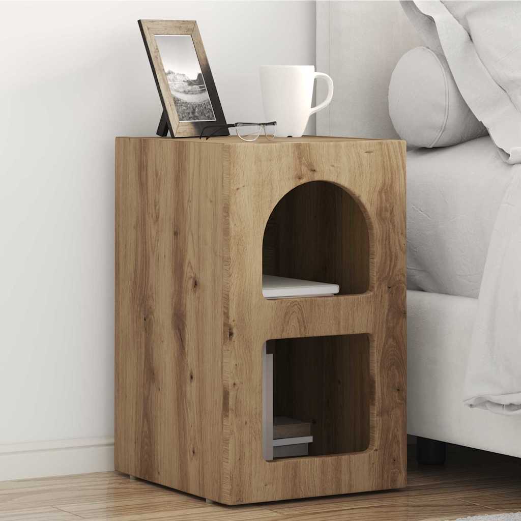 vidaXL Bedside Table ELST Artisan Oak 29.5 x 33.5 x 50 cm 1