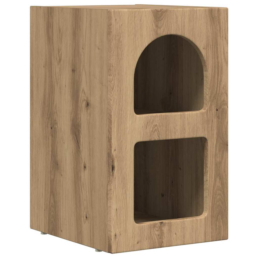 vidaXL Bedside Table ELST Artisan Oak 29.5 x 33.5 x 50 cm 2