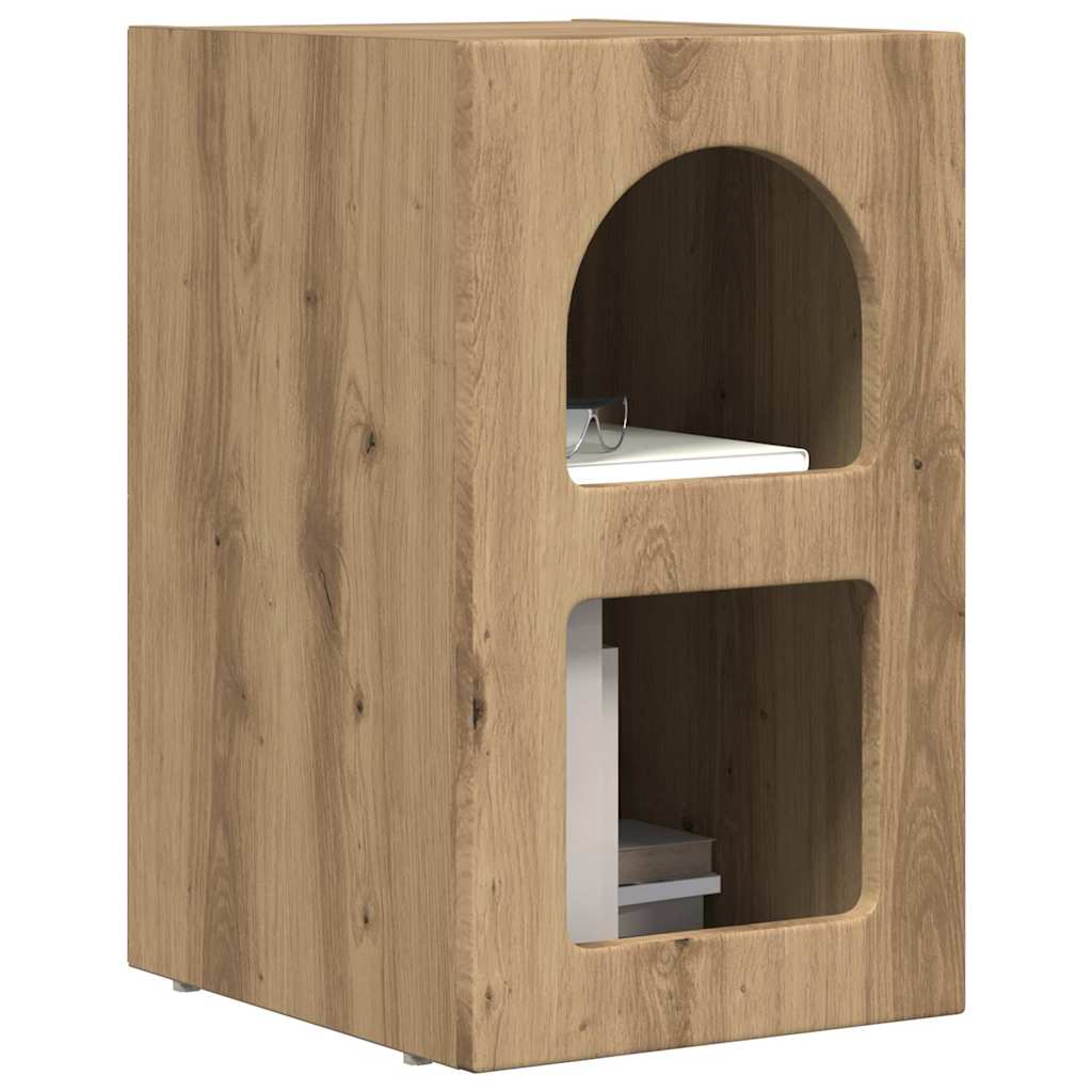 vidaXL Bedside Table ELST 2 pcs Artisan Oak 29.5 x 33.5 x 50 cm 3