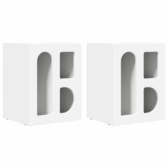 vidaXL Bedside Table ELST 2 pcs White 40 x 35 x 50 cm Engineered Wood 2