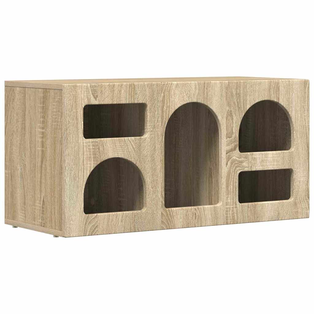 vidaXL TV Cabinet ELST 80 x 35 x 40 cm Sonoma Oak Engineered Wood 2