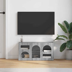 vidaXL TV Cabinet ELST 80 x 35 x 40 cm Grey Sonoma Engineered Wood 4