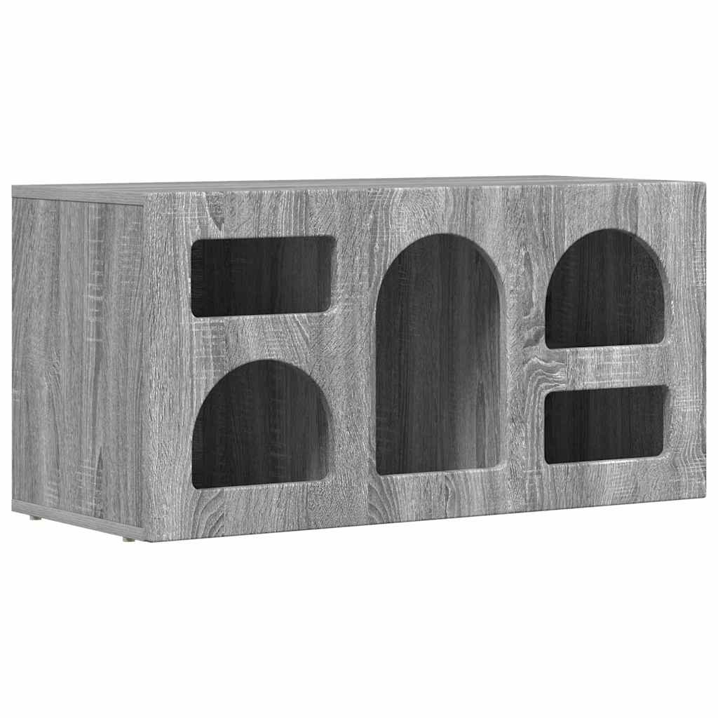 vidaXL TV Cabinet ELST 80 x 35 x 40 cm Grey Sonoma Engineered Wood 2
