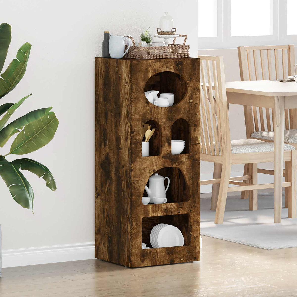 Sideboard ELST 40 x 35 x 100.5 cm Engineered Wood Smoked oak