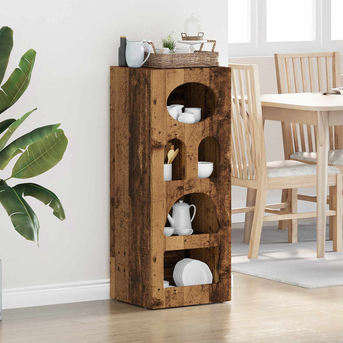 Sideboard ELST 40 x 35 x 100.5 cm Engineered Wood Old wood