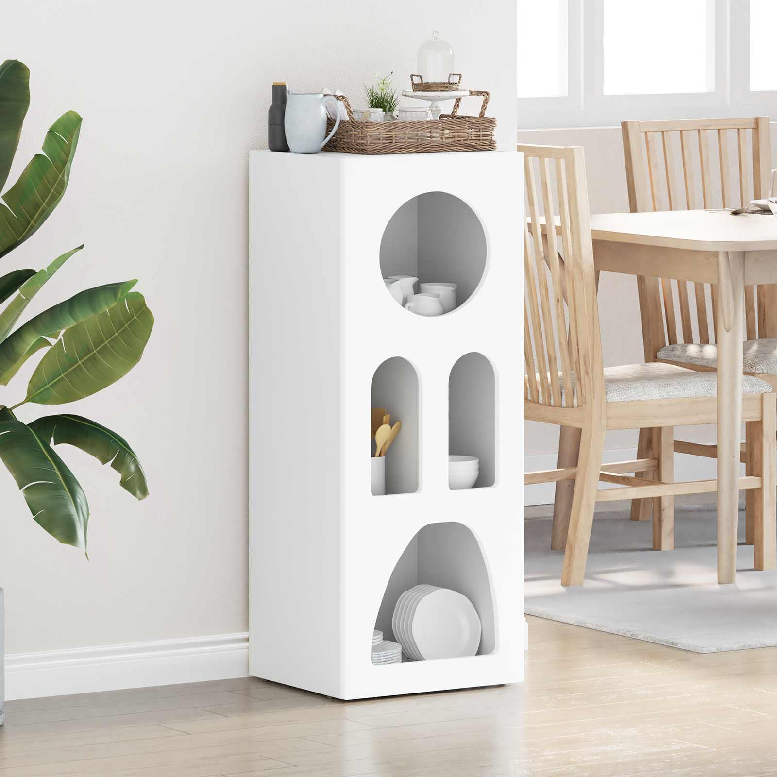 vidaXL Sideboard ELST White 40 x 35 x 100.5 cm Engineered Wood 1