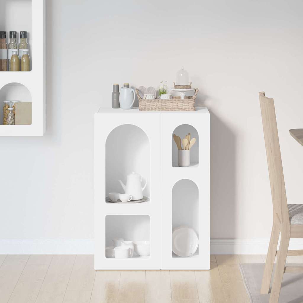 Sideboard ELST 59 x 35 x 80.5 cm Engineered Wood White