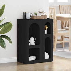 Sideboard ELST 59 x 35 x 80.5 cm Engineered Wood Black