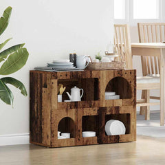 Sideboard ELST 80.5 x 35 x 59 cm Engineered Wood Old wood