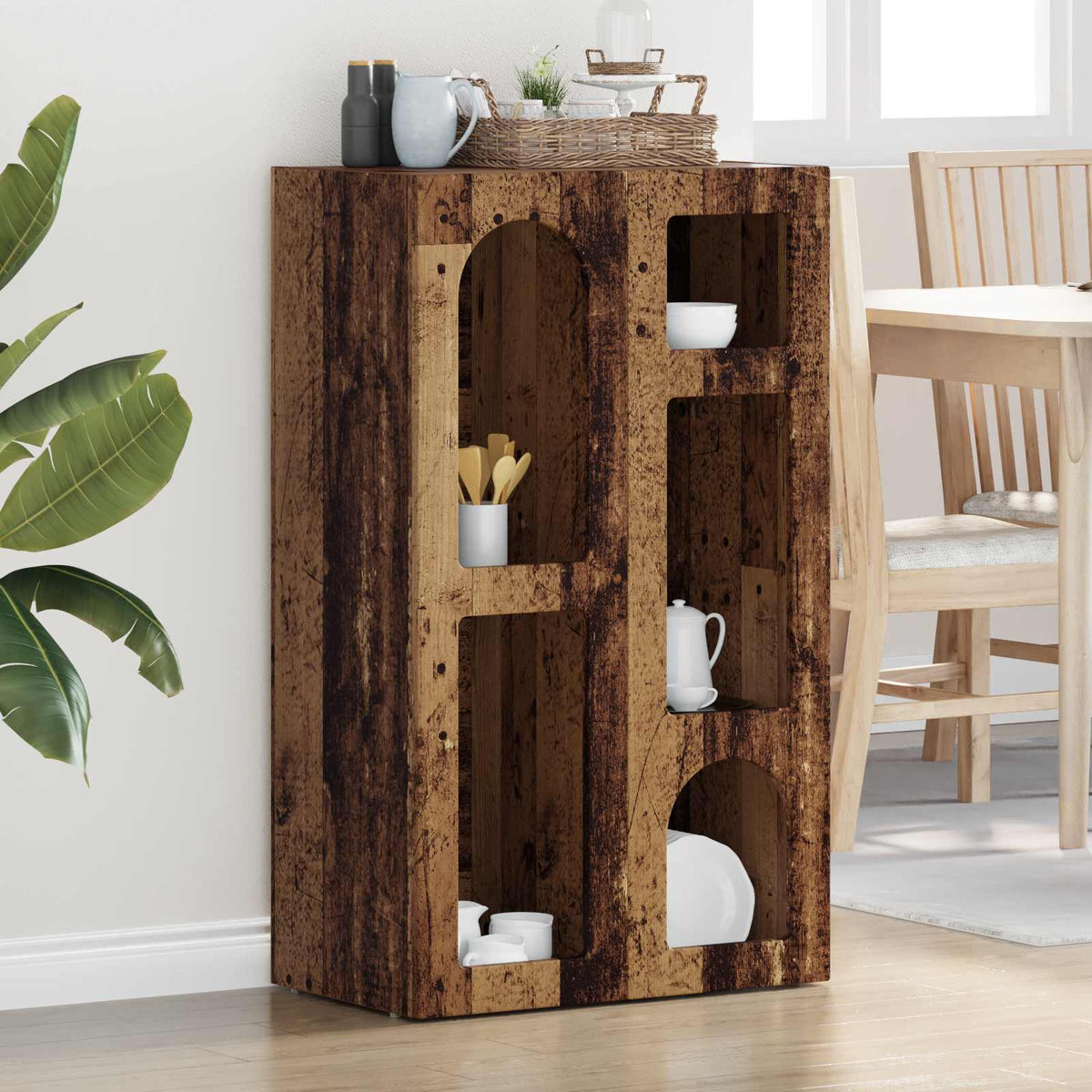 Sideboard ELST 59 x 35 x 100.5 cm Engineered Wood Old wood