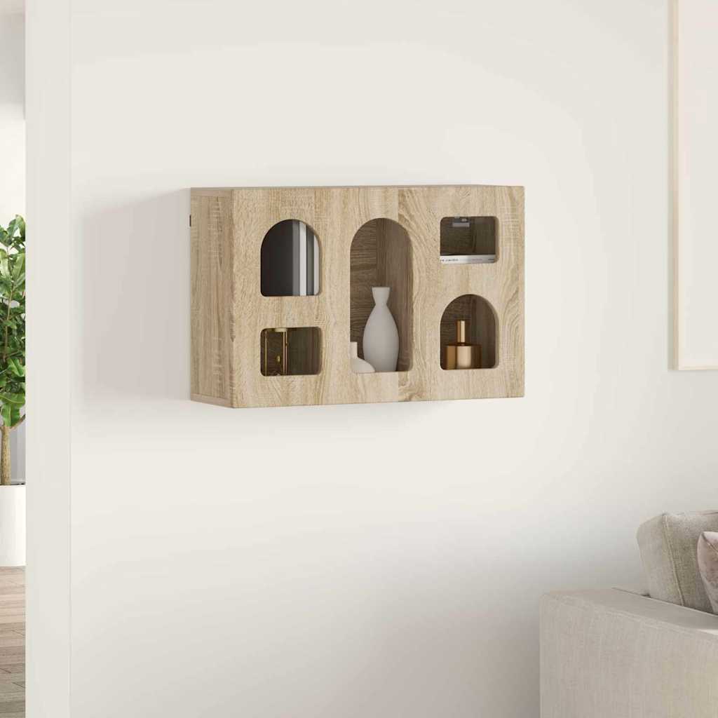 vidaXL Hanging Cabinet ELST Sonoma Oak 60 x 20 x 40 cm Engineered Wood 4