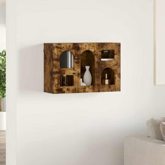 vidaXL Hanging Cabinet ELST Smoked Oak 60 x 20 x 40 cm Engineered Wood 4