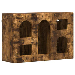 vidaXL Hanging Cabinet ELST Smoked Oak 60 x 20 x 40 cm Engineered Wood 2