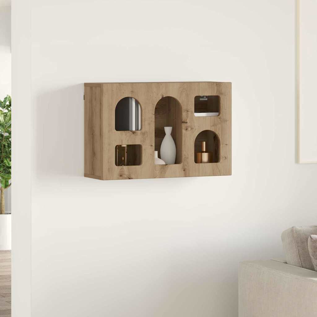 vidaXL Hanging Cabinet with Shelf ELST Artisan Oak 60 x 20 x 40 cm 4