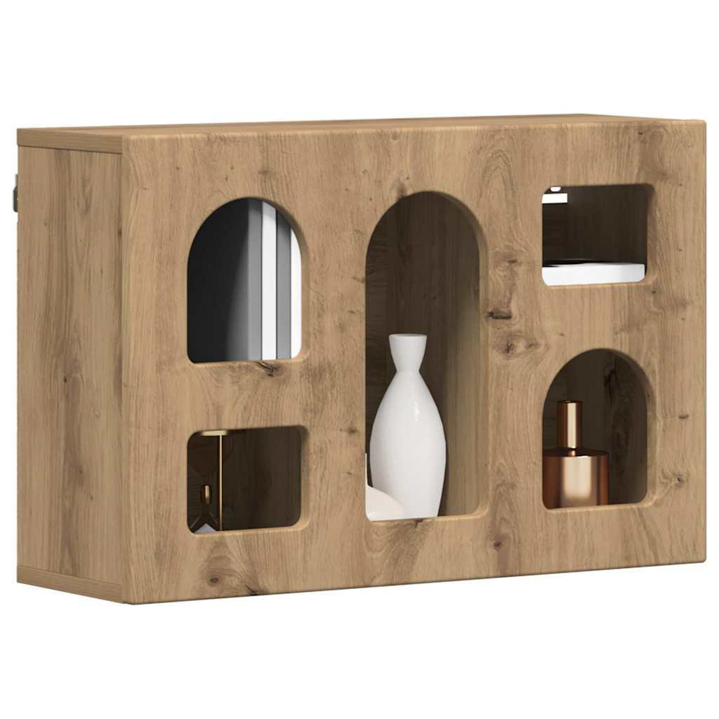 vidaXL Hanging Cabinet with Shelf ELST Artisan Oak 60 x 20 x 40 cm 3