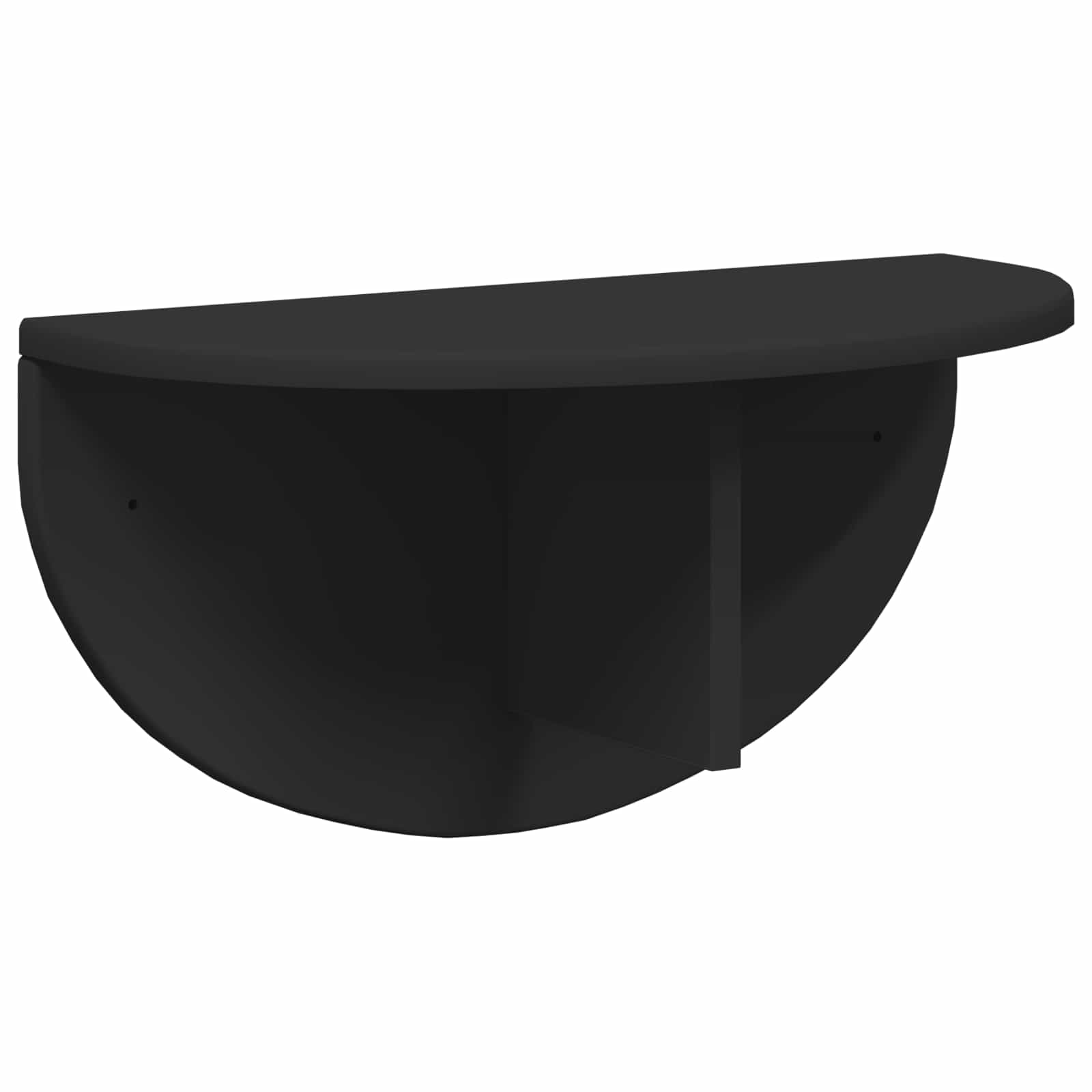 vidaXL Wall Shelf 2 pcs Black 48 x 24 x 24 cm Engineered Wood 5