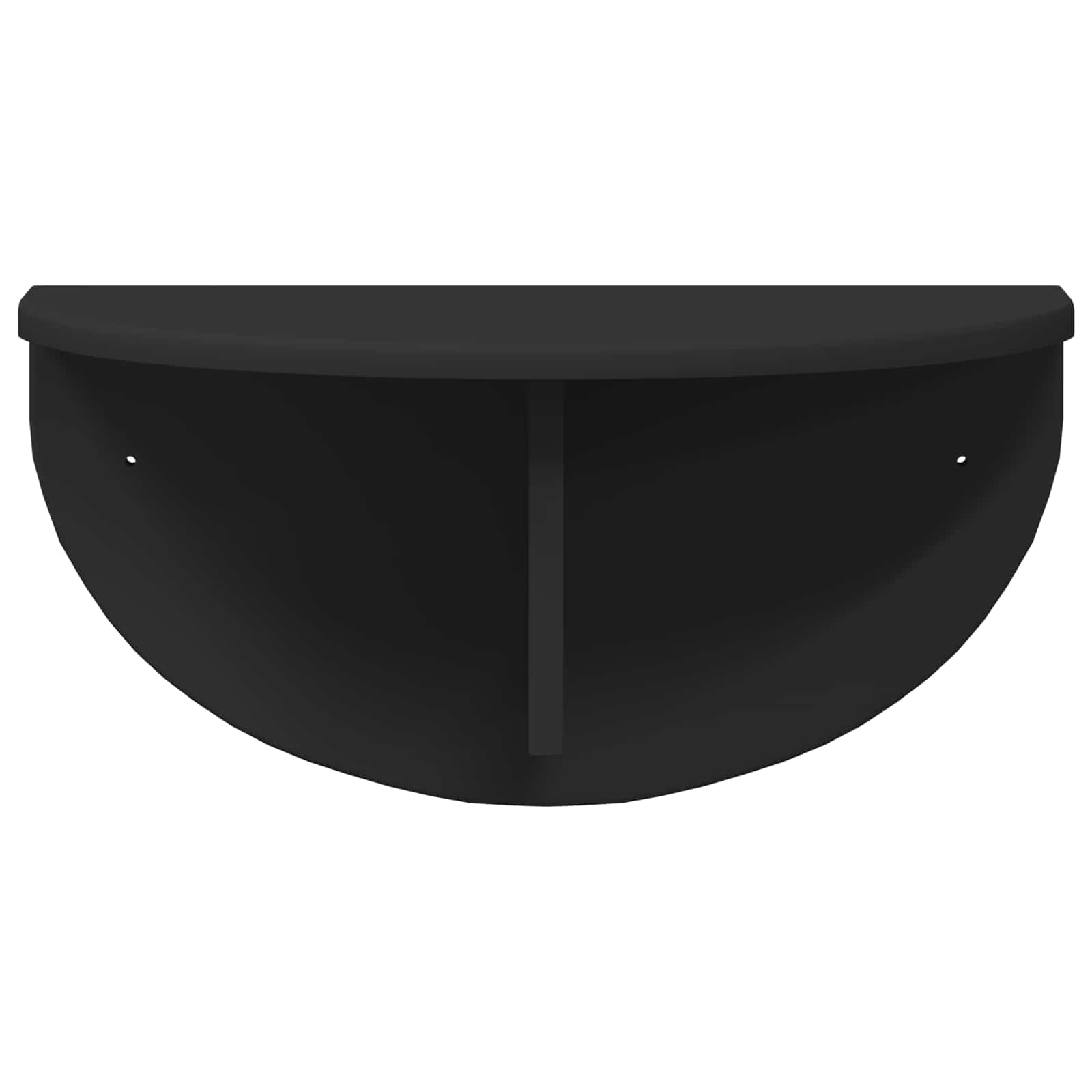 vidaXL Wall Shelf 2 pcs Black 48 x 24 x 24 cm Engineered Wood 6