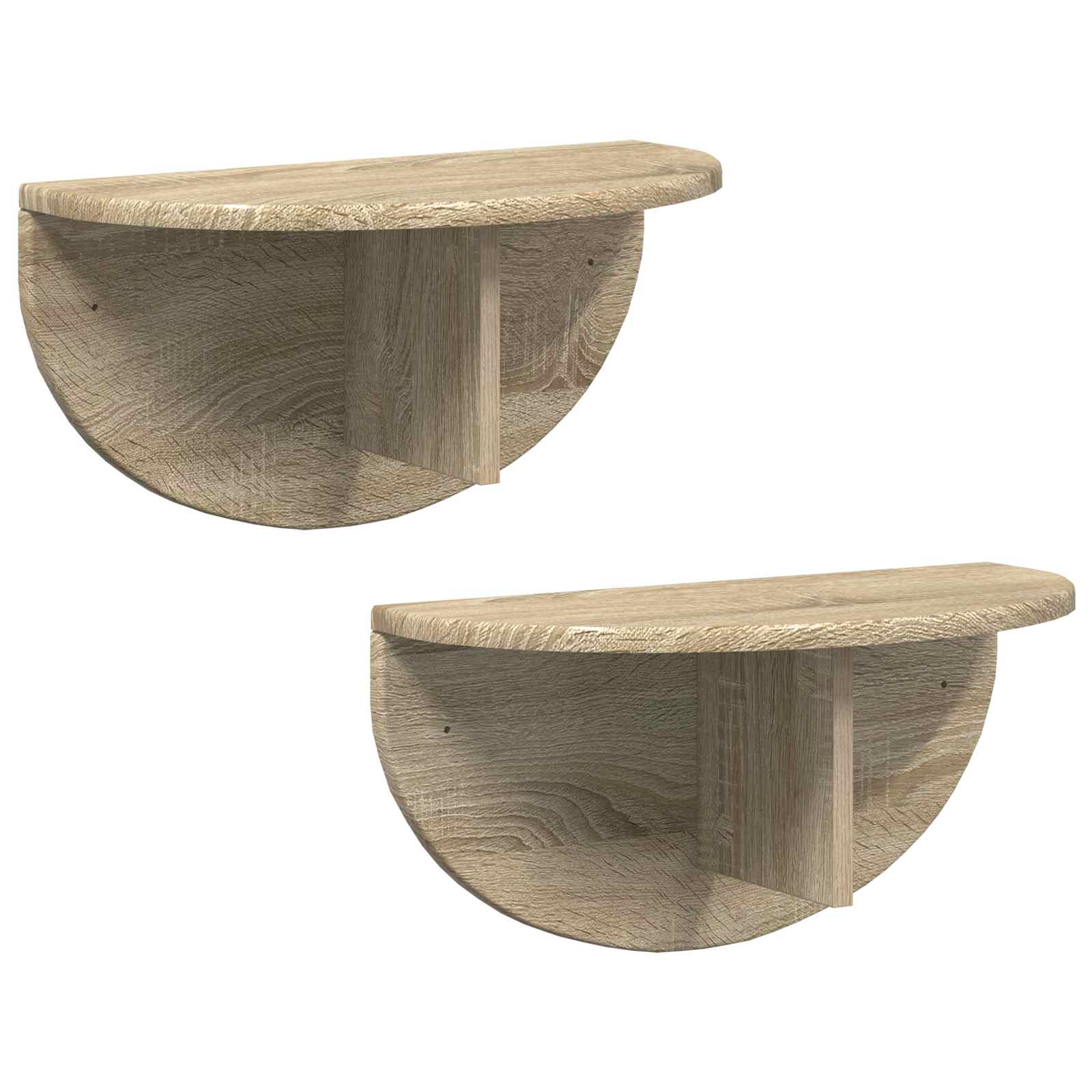 vidaXL Wall Shelf 2 pcs Sonoma Oak 48 x 24 x 24 cm Engineered Wood 2