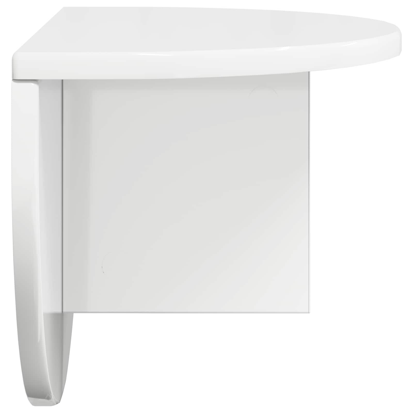 vidaXL Wall Shelf Wall-Mounted High Gloss White 48 x 24 x 24 cm 6