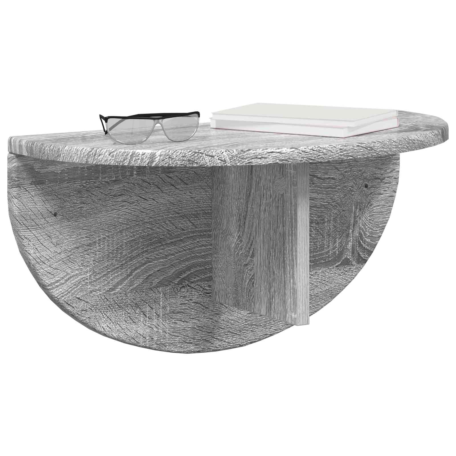 vidaXL Wall Shelf 2 pcs Grey Sonoma 48 x 24 x 24 cm Engineered Wood 3
