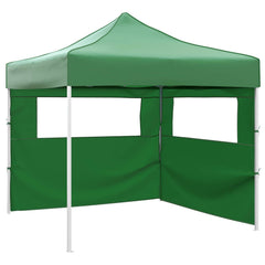 Party Tent 292 x 292 x 315 cm Oxford Fabric Yes with 2 Sidewalls Green