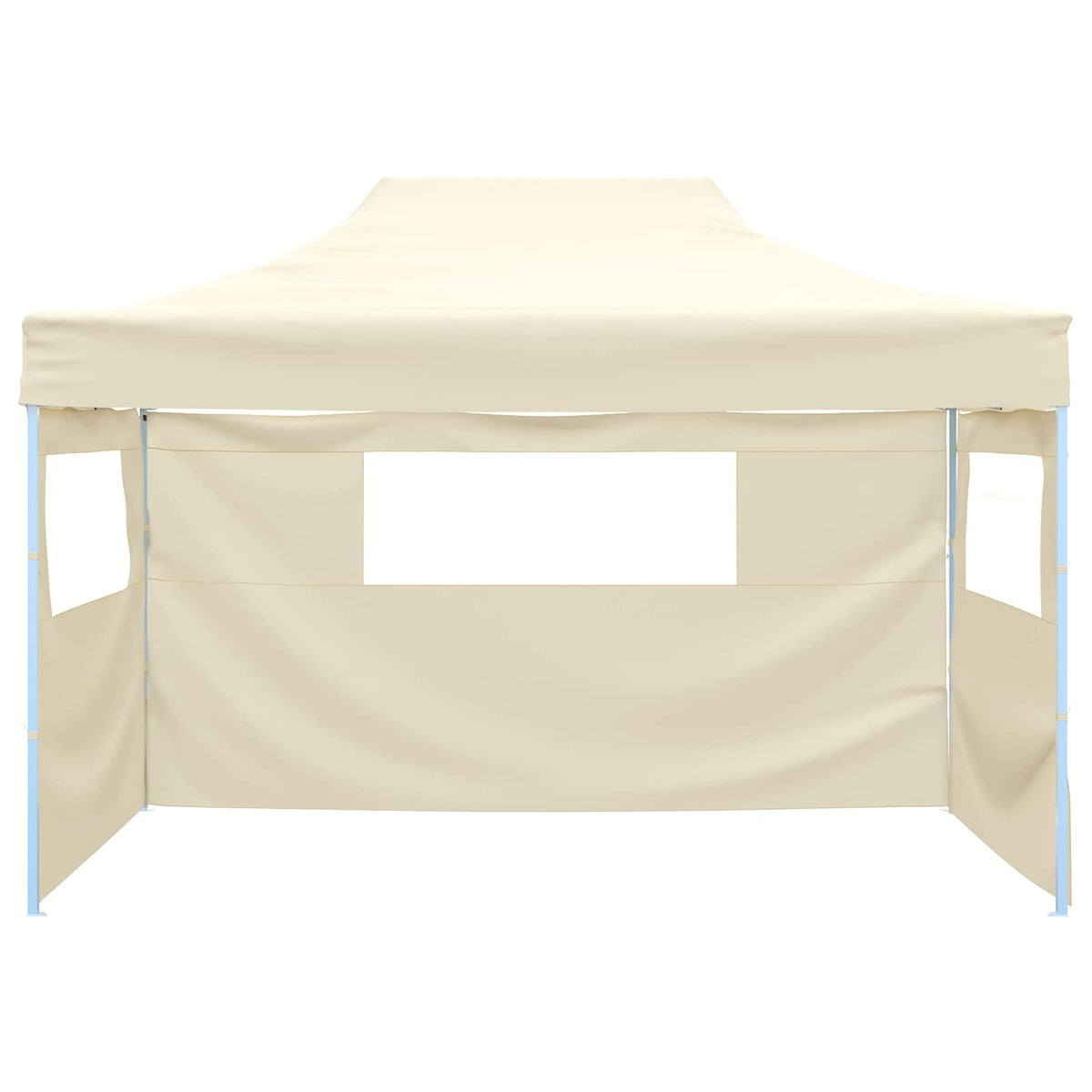 Party Tent 279 x 410 x 315 cm Oxford Fabric Yes with 2 Sidewalls Cream