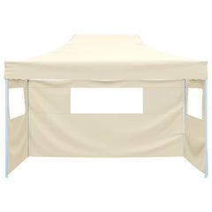 Party Tent 279 x 410 x 315 cm Oxford Fabric Yes with 2 Sidewalls Cream