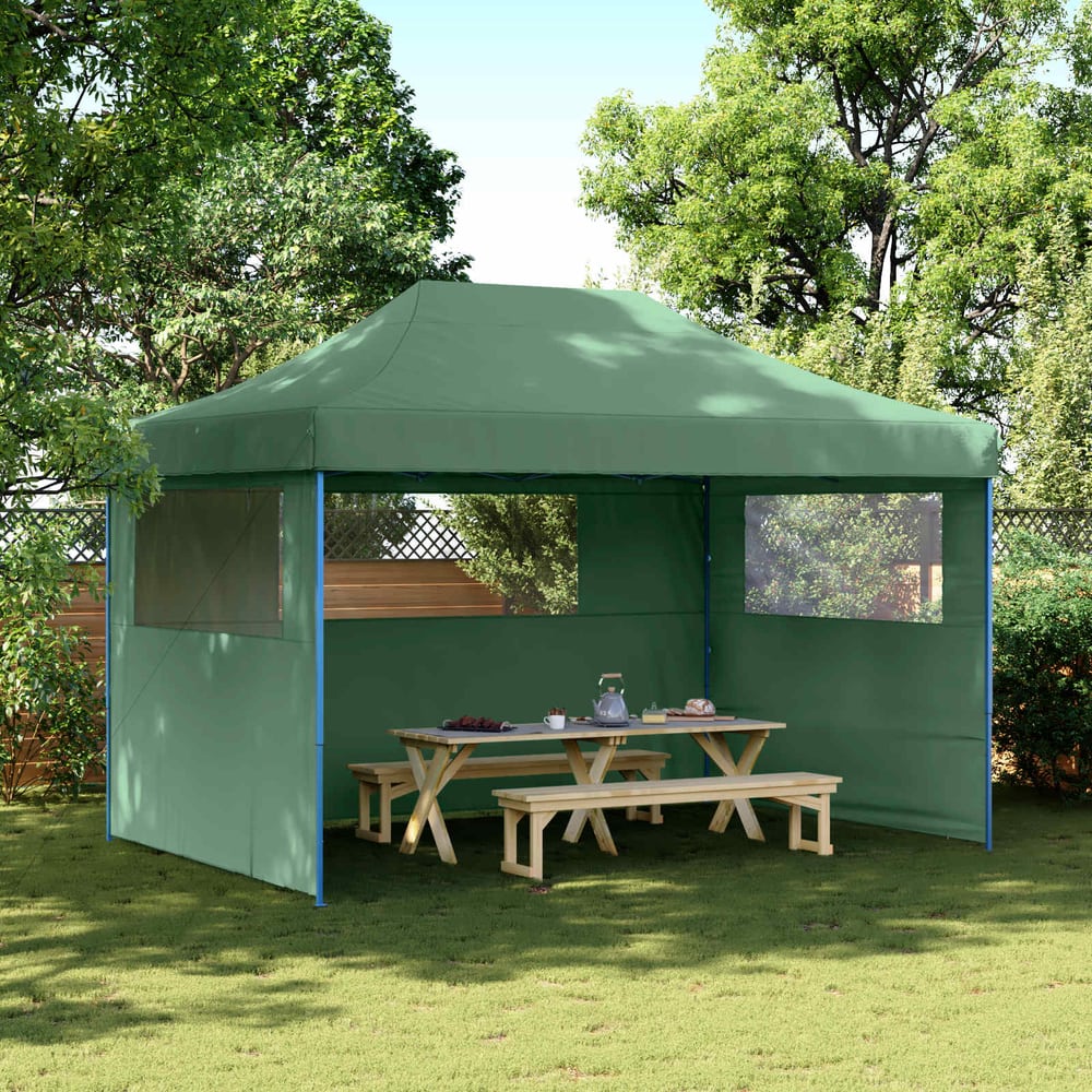 Party Tent 279 x 410 x 315 cm Oxford Fabric Yes with 2 Sidewalls Green
