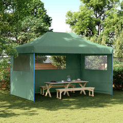 Party Tent 292 x 440 x 315 cm Oxford Fabric Yes with 2 Sidewalls Green