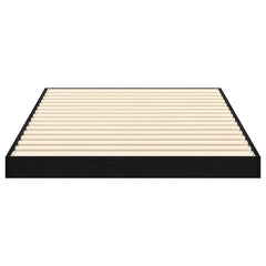 vidaXL Floor Bed Frame Black Oak 75 x 190 cm Engineered Wood 6