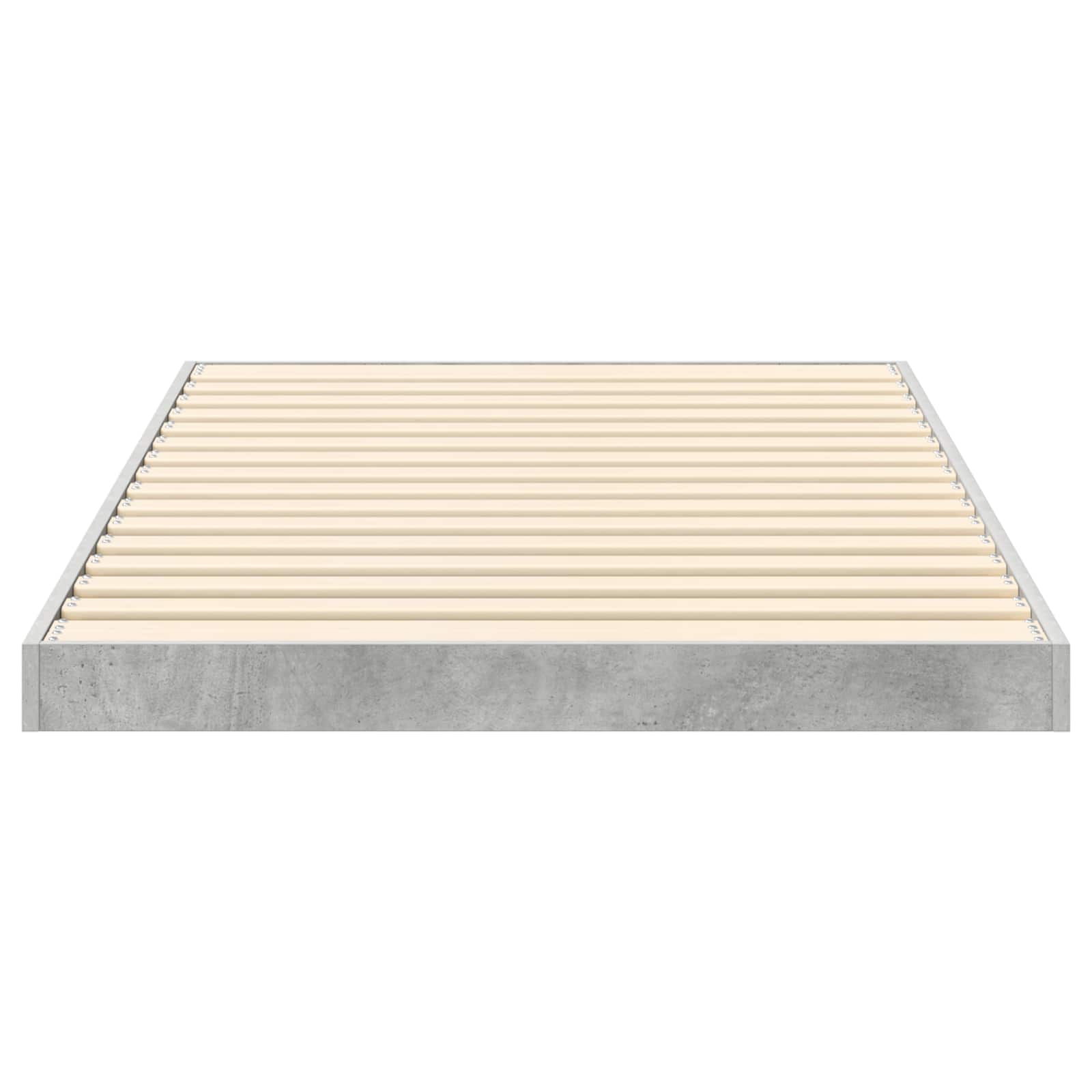 vidaXL Floor Bed Frame Concrete Grey 75 x 190 cm Engineered Wood 6