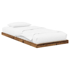 Floor Bed Frame Engineered Wood Length 190 cm Old wood 75 cm