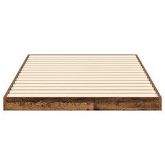 vidaXL Floor Bed Frame Old Wood 75 x 190 cm Engineered Wood 6