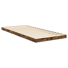 vidaXL Floor Bed Frame Smoked Oak 90 x 190 cm Engineered Wood 5