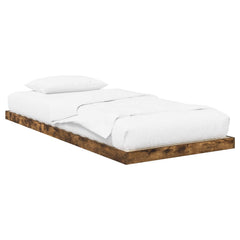 vidaXL Floor Bed Frame Smoked Oak 80 x 200 cm Engineered Wood 2