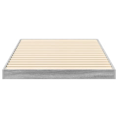 vidaXL Floor Bed Frame Grey Sonoma 90 x 200 cm Engineered Wood 6