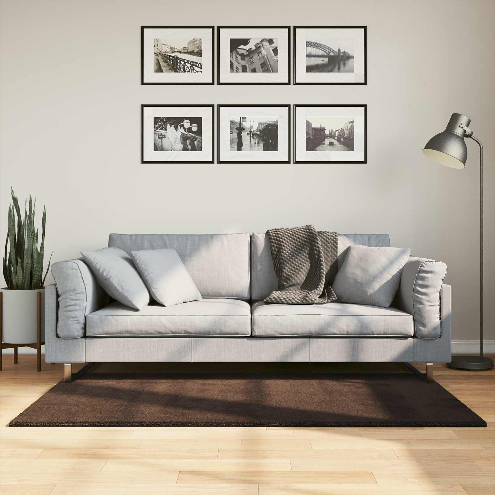 vidaXL Medium Pile Soft and Washable Rug HUARTE Brown 150 x 80 cm 1
