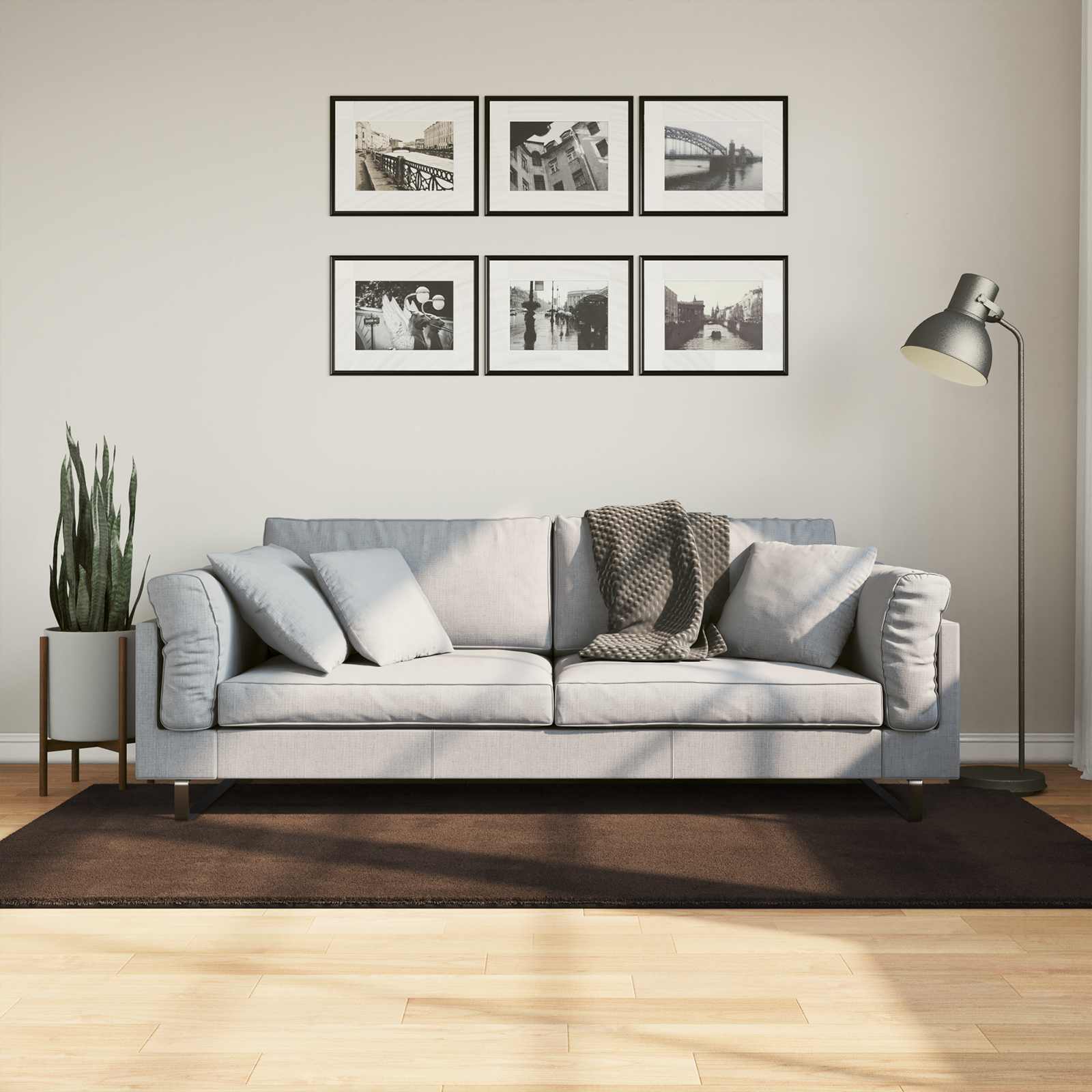 vidaXL Medium Pile Soft and Washable Rug HUARTE Brown 200 x 100 cm 1