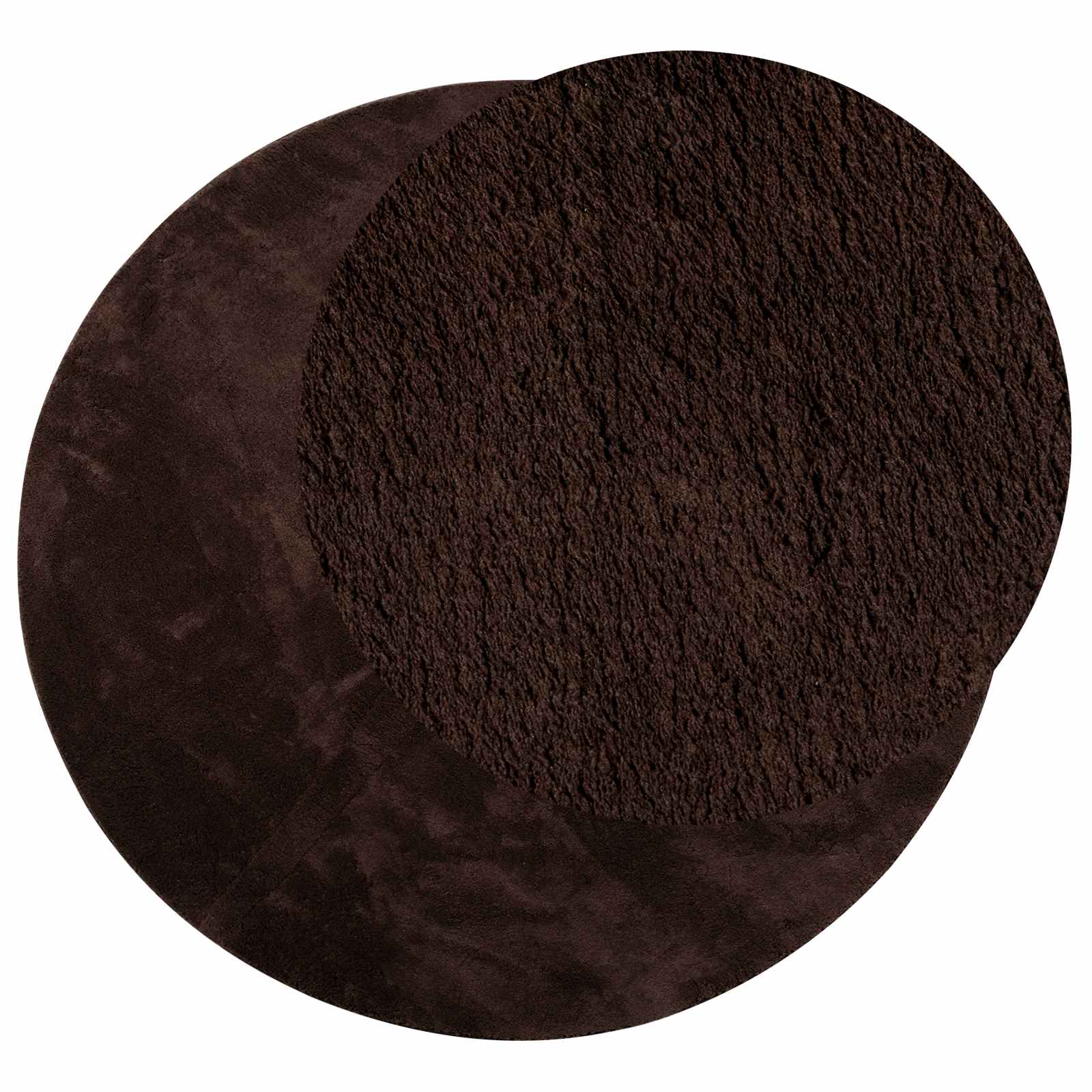 vidaXL Medium Pile Soft and Washable Rug HUARTE Brown Ø 100 CM 3