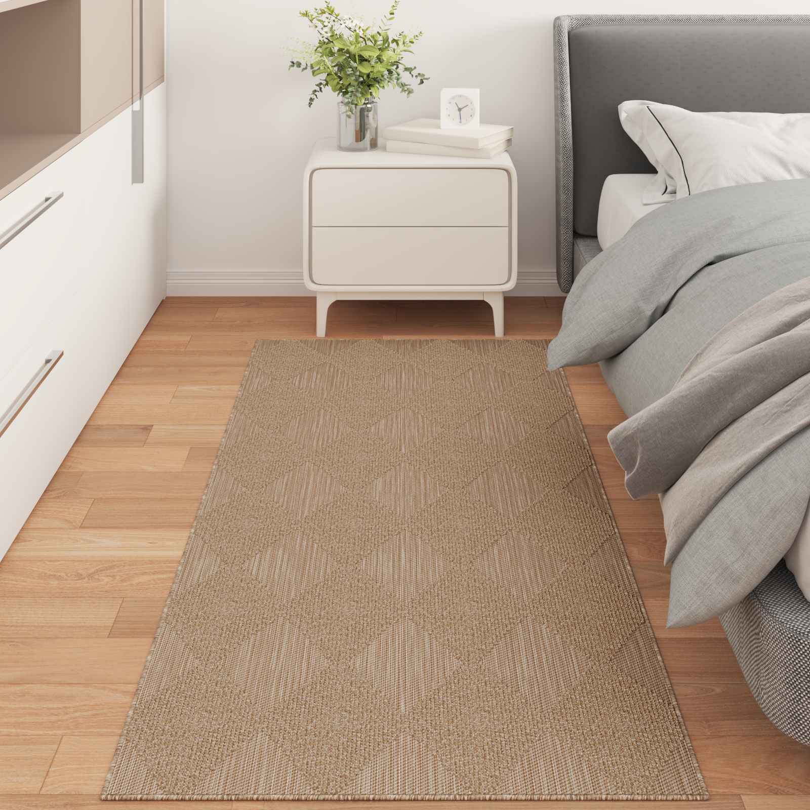 vidaXL Indoor and Outdoor Rug AGIRA Natural 150 x 80 cm Polyester 1