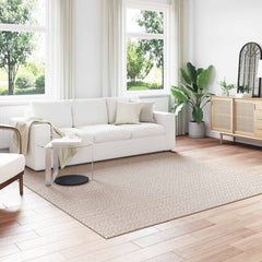 Area Rugs Rectangular FARO Cream Polyester 240 x 240 cm